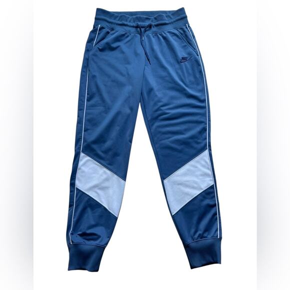 Nike Sportswear Womens Heritage Track pant joggers blue white size medium - Picture 1 of 8